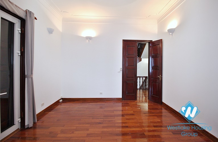 French unfurnished house with swimming pool for rent in Dang Thai Mai, Tay Ho