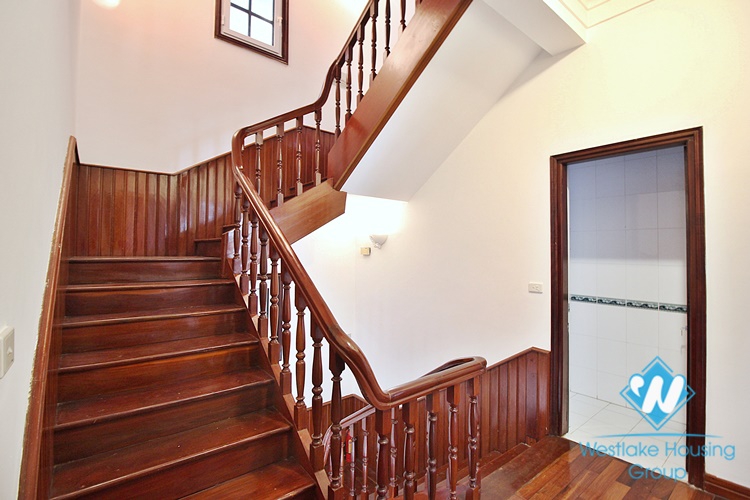 French unfurnished house with swimming pool for rent in Dang Thai Mai, Tay Ho