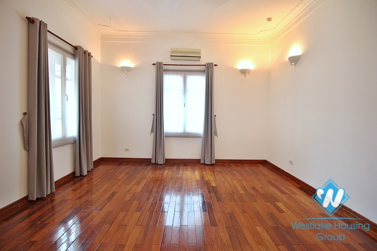 French unfurnished house with swimming pool for rent in Dang Thai Mai, Tay Ho