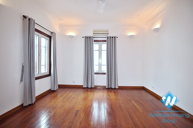 French unfurnished house with swimming pool for rent in Dang Thai Mai, Tay Ho