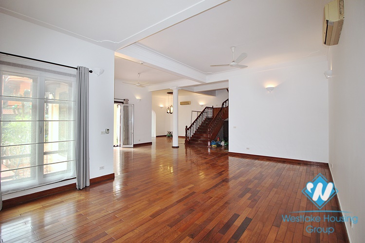 French unfurnished house with swimming pool for rent in Dang Thai Mai, Tay Ho