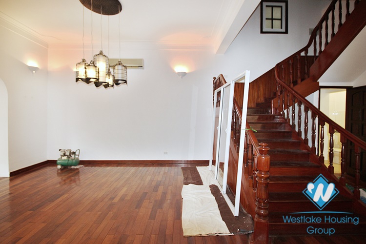 French unfurnished house with swimming pool for rent in Dang Thai Mai, Tay Ho