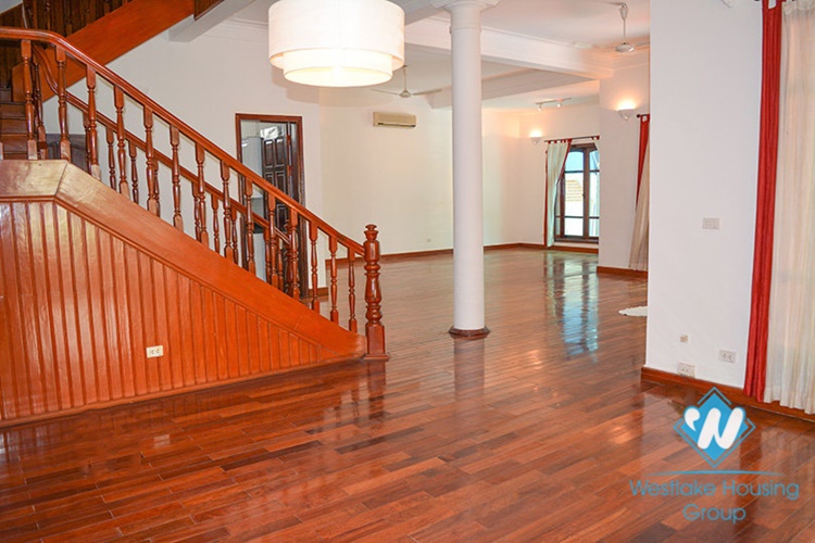 French unfurnished house with swimming pool for rent in Dang Thai Mai, Tay Ho