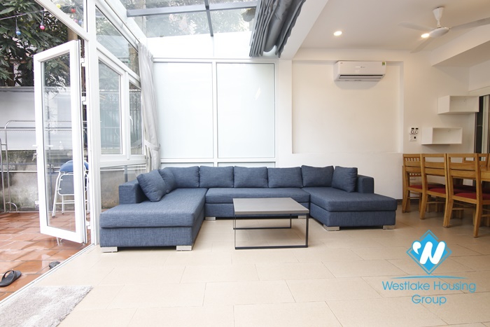 Duplex 3 bedroom apartment with backyard for rent in Dang Thai Mai,Tay Ho