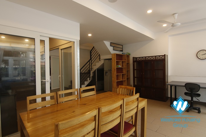 Duplex 3 bedroom apartment with backyard for rent in Dang Thai Mai,Tay Ho