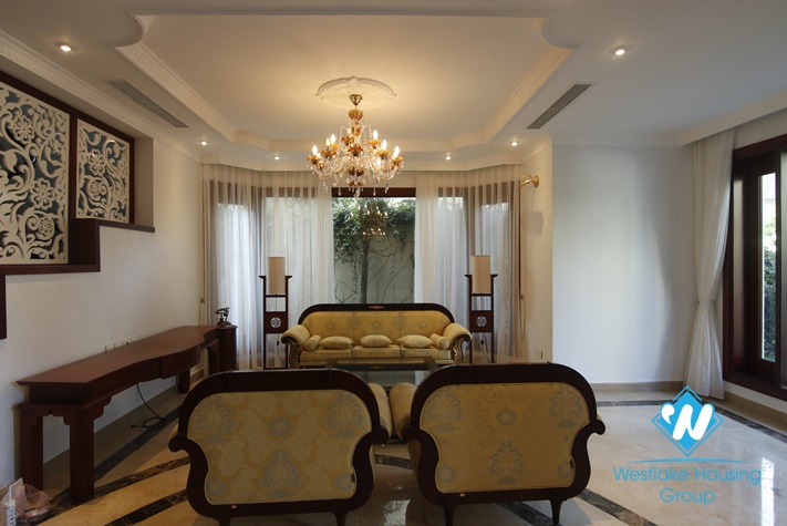 A charming villa for rent in Ciputra D Block, Hanoi City.