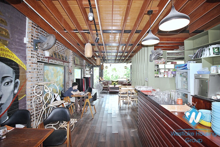 Green coffee or restaurant for rent in To Ngoc Van st, Tay Ho