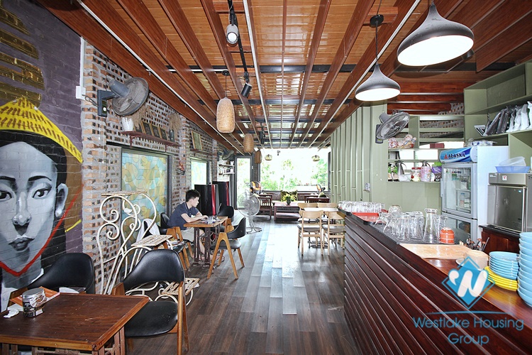 Green coffee or restaurant for rent in To Ngoc Van st, Tay Ho