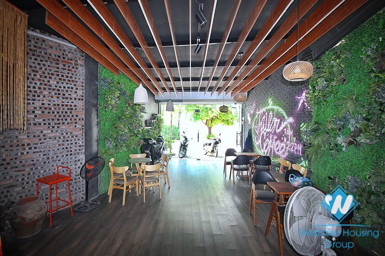 Green coffee or restaurant for rent in To Ngoc Van st, Tay Ho