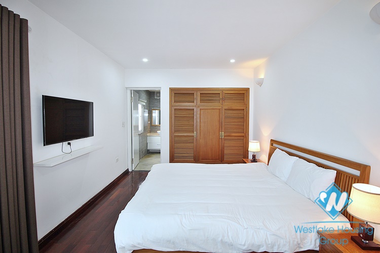 High quality apartment with 3 bedrooms, nice lake view for rent  in Quang An street, Westlake area