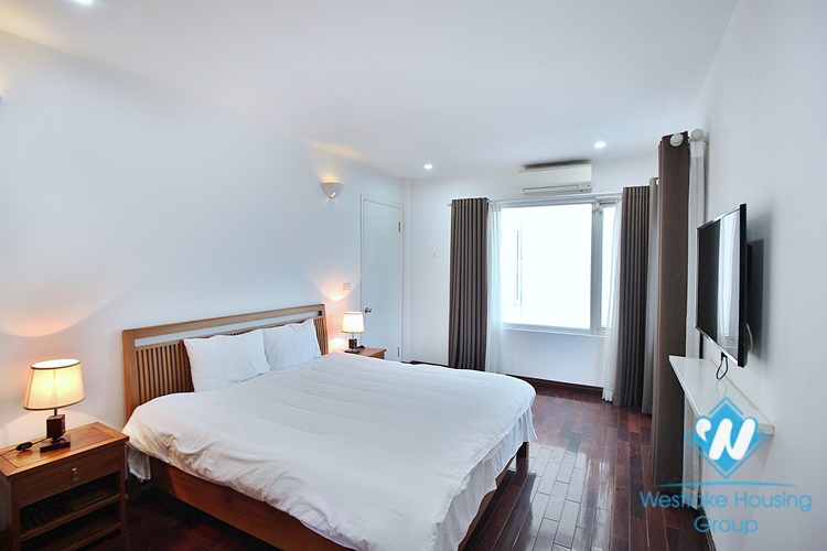 High quality apartment with 3 bedrooms, nice lake view for rent  in Quang An street, Westlake area