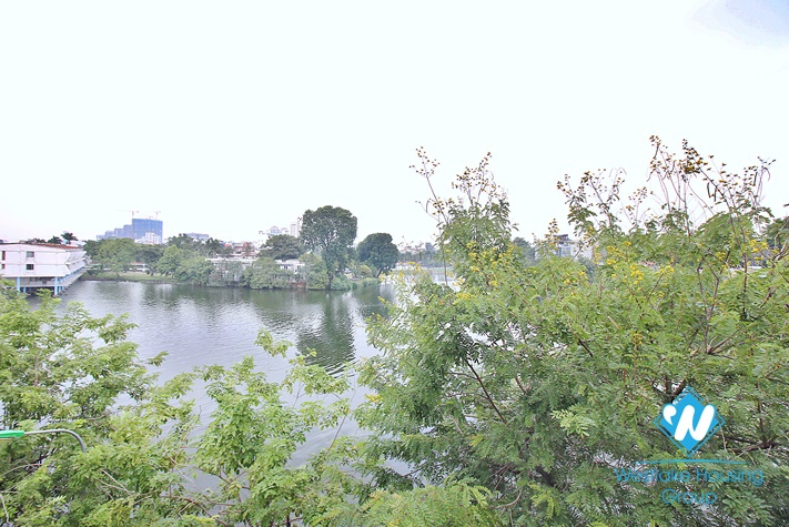 Lake view one bedroom apartment for rent in Vu Mien st