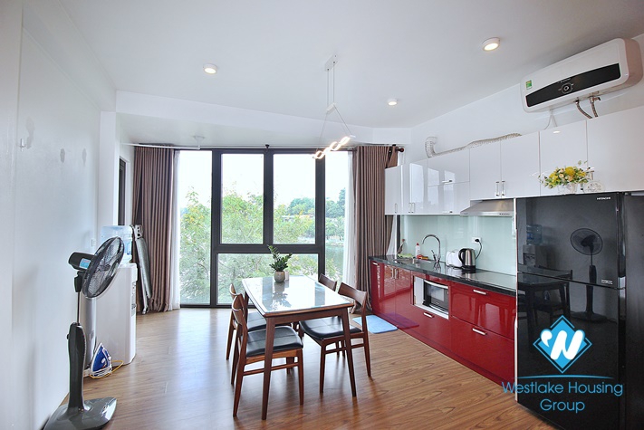 Lake view one bedroom apartment for rent in Vu Mien st