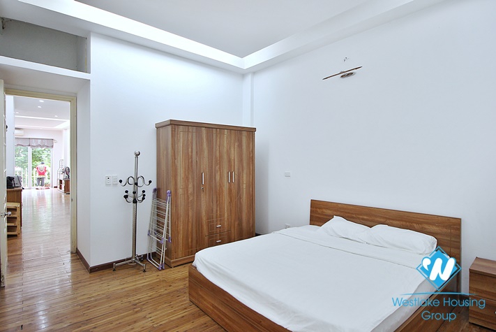 Lake view and modern furniture apartment for rent in Yen Phu village.