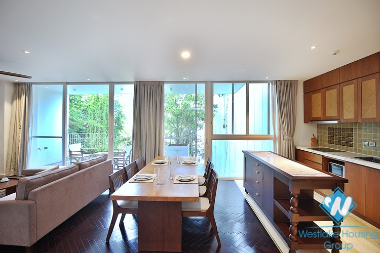Beautiful 3 bedrooms apartment for rent in the heart of To Ngoc Van area, Tay Ho, Ha Noi