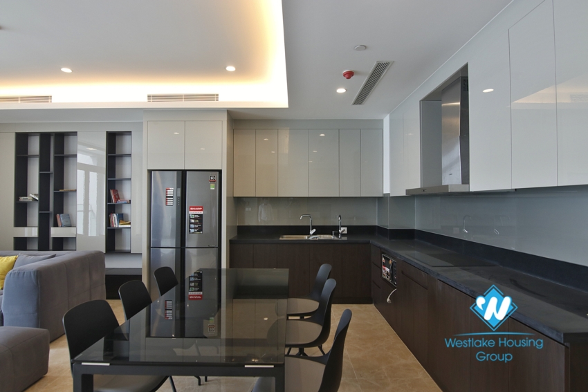 Three bedroom lake view apartment for rent in Sun Grand City Thuy Khue.