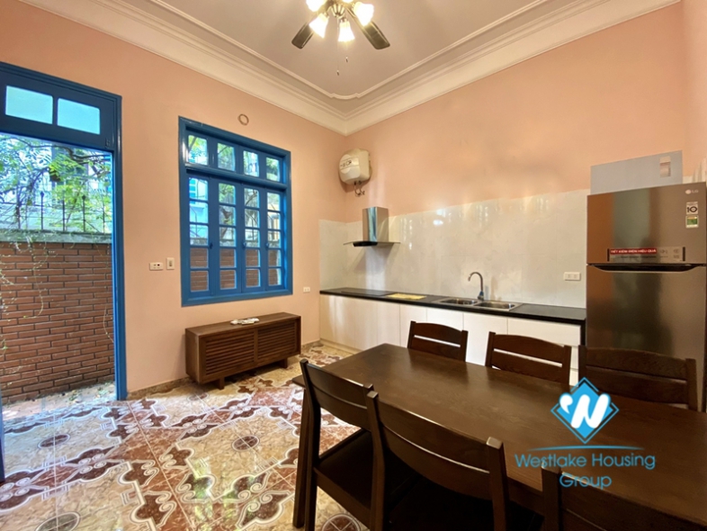 Green 3 beds house with front-yard for rent in Tu Hoa area, Tay Ho