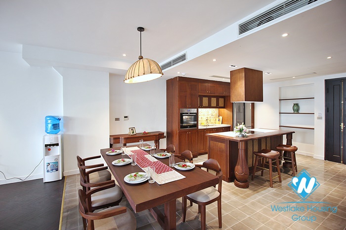 Gorgeous brand new 4 bedroom apartment for rent in Dang thai mai, Tay ho