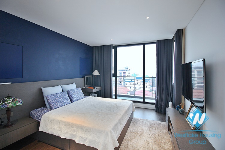 High-end 1 bed apartment with lake view for rent in To Ngoc Van street, Tay Ho