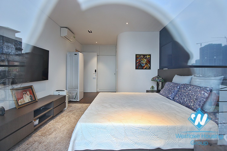 High-end 1 bed apartment with lake view for rent in To Ngoc Van street, Tay Ho