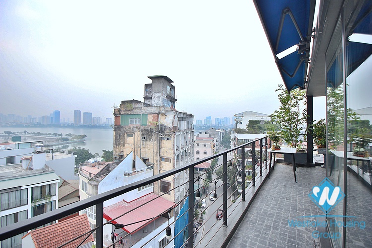High-end 1 bed apartment with lake view for rent in To Ngoc Van street, Tay Ho