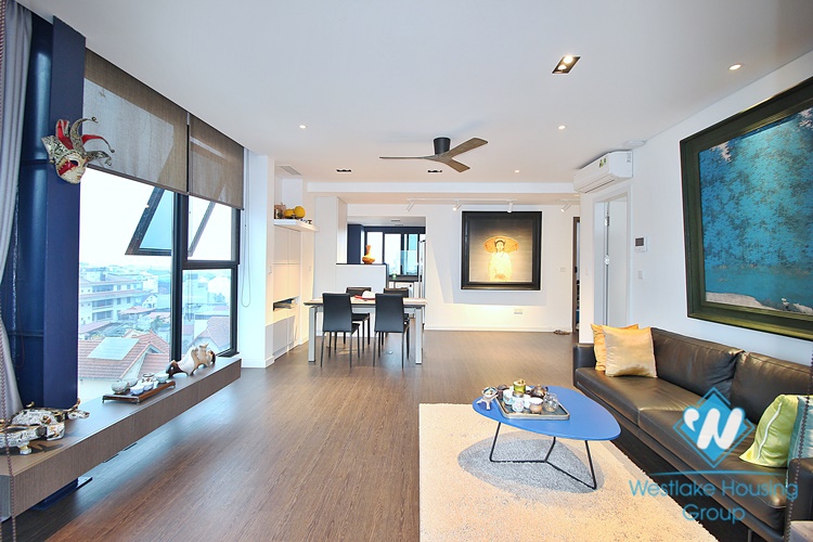 High-end 1 bed apartment with lake view for rent in To Ngoc Van street, Tay Ho