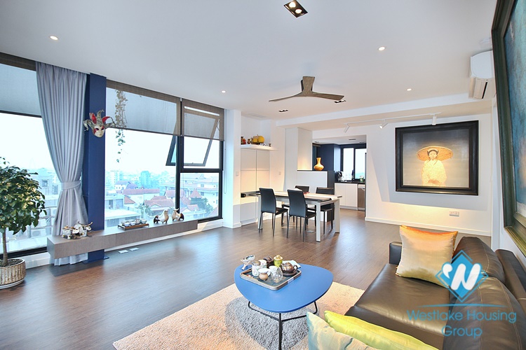 High-end 1 bed apartment with lake view for rent in To Ngoc Van street, Tay Ho