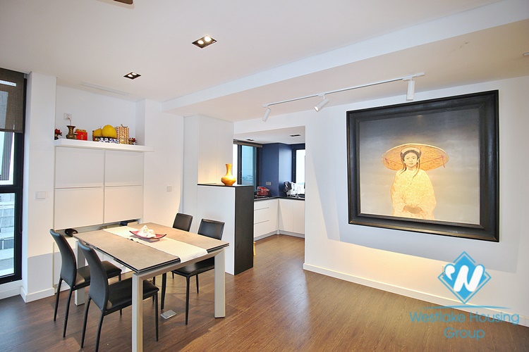 High-end 1 bed apartment with lake view for rent in To Ngoc Van street, Tay Ho