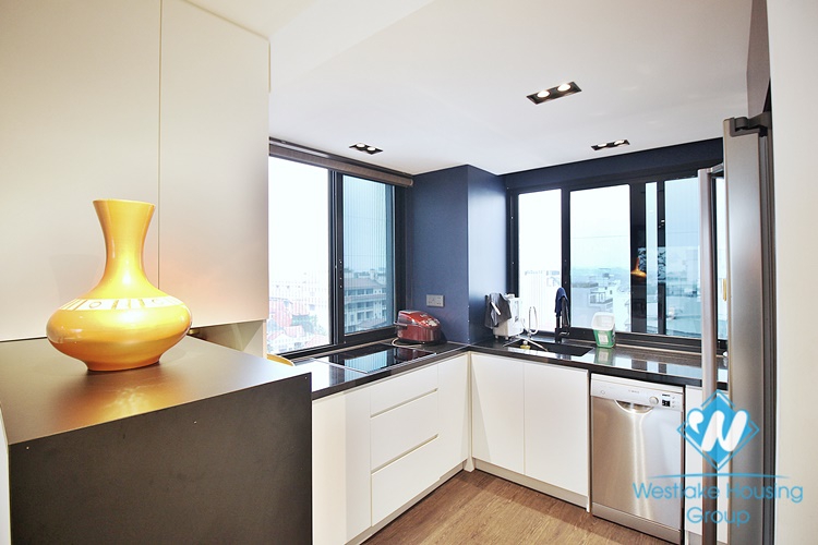 High-end 1 bed apartment with lake view for rent in To Ngoc Van street, Tay Ho
