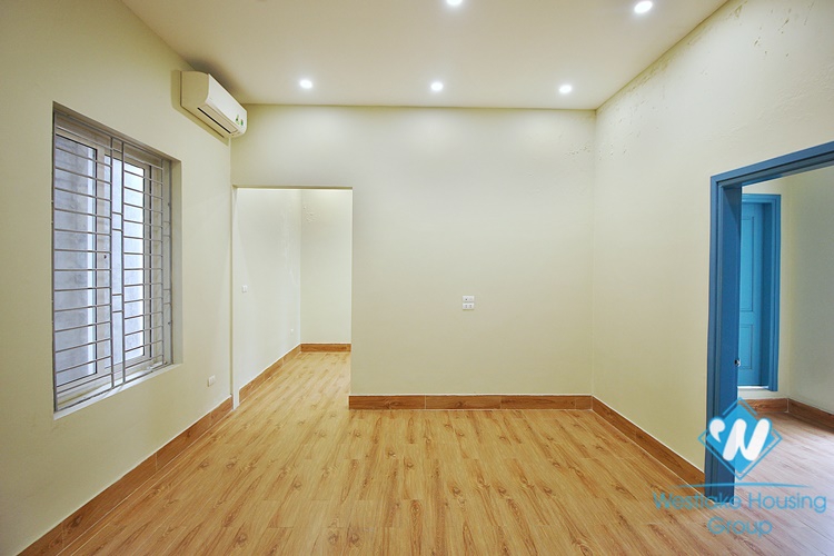 Unfurnished 3 beds house with big yard for rent in Lac Long Quan st, Tay Ho
