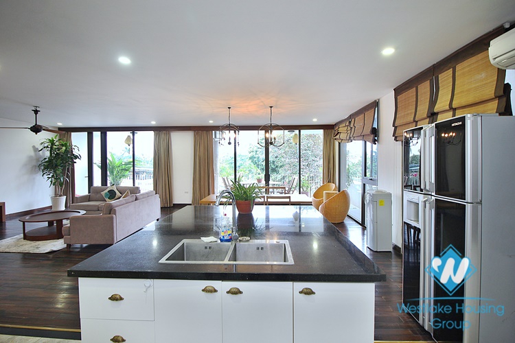 Spacious 4 beds apartment for rent in Dang Thai Mai area, Tay Ho