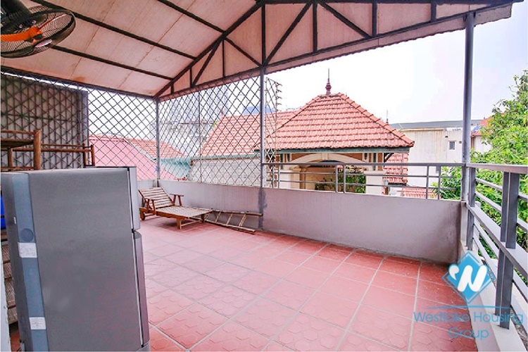 Unfurnished house with front yard for rent in To Ngoc Van street, Tay Ho