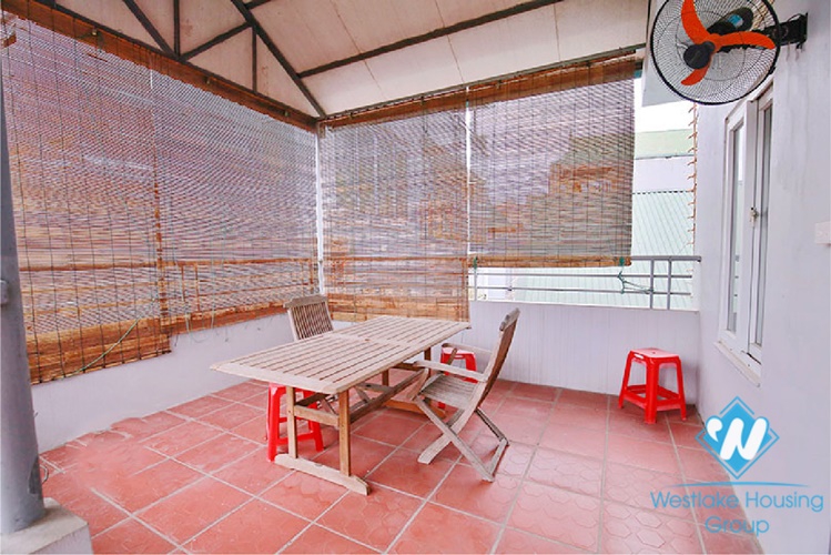 Unfurnished house with front yard for rent in To Ngoc Van street, Tay Ho
