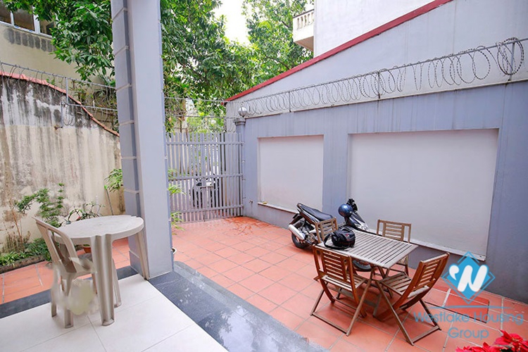 Unfurnished house with front yard for rent in To Ngoc Van street, Tay Ho