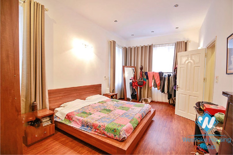 Unfurnished house with front yard for rent in To Ngoc Van street, Tay Ho