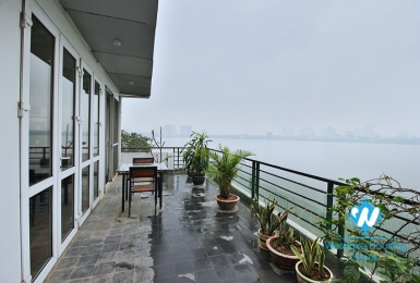 Large 2 bedroom lake view apartment available for rent in Tay Ho district, Hanoi