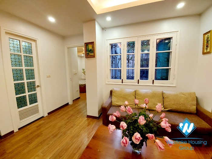 A colorful 2 bedroom apartment for rent on Quan Thanh street, Ba Dinh