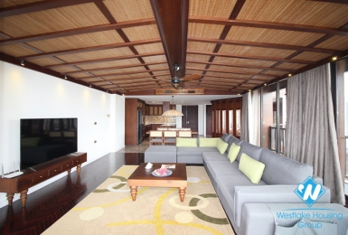 Lake view apartment with 4 bedrooms for rent in Quang Khanh st, Tay Ho District 