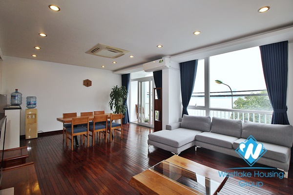 Spacious 03 bedrooms apartment with lakeview for rent in Quang Khanh street, Tay Ho district.