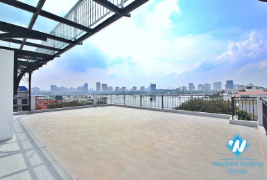Lake view - with big balcony apartment for rent in To Ngoc Van st, Tay Ho District 