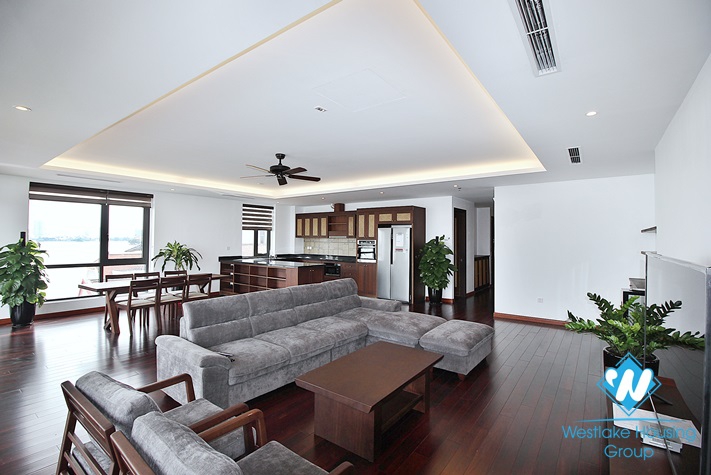 A beautiful 4 bedroom apartment with lake view in Tu hoa, Tay ho, Hanoi