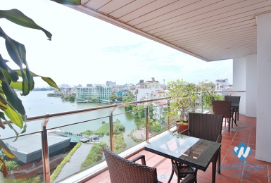 Beautiful lake view 4 bedroom apartment for rent in Tay ho, Hanoi