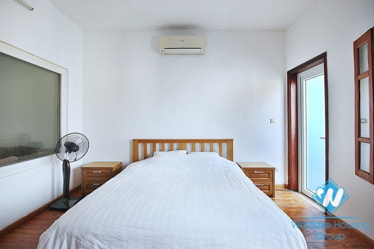 Spacious apartment in the high floor is available for rent in Tay Ho, Hanoi
