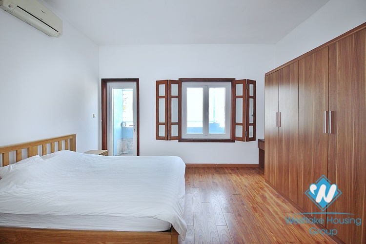 Spacious apartment in the high floor is available for rent in Tay Ho, Hanoi