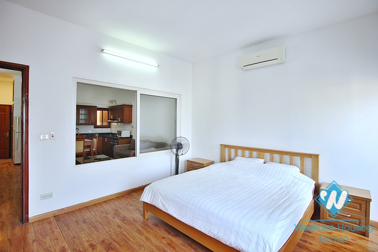 Spacious apartment in the high floor is available for rent in Tay Ho, Hanoi