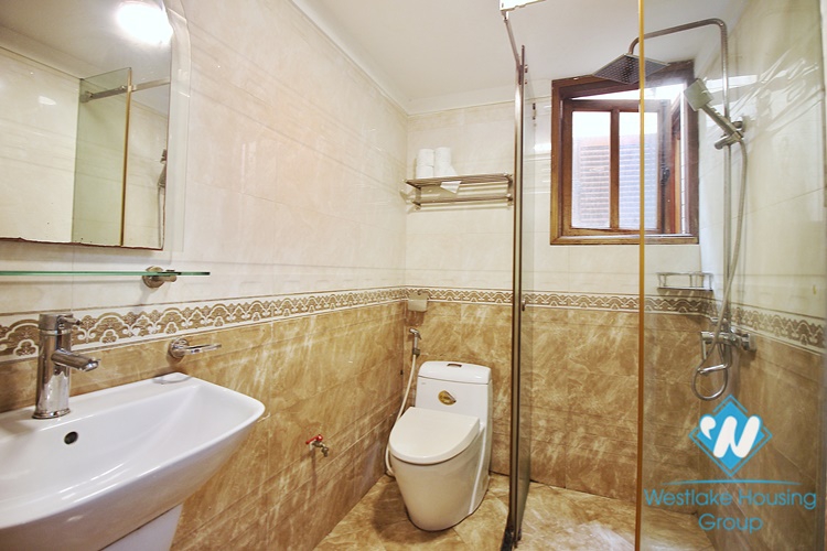 Spacious apartment in the high floor is available for rent in Tay Ho, Hanoi