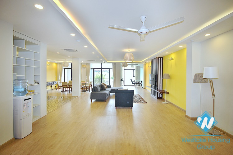 Spacious 4 beds apartment for rent in To Ngoc Van street, Tay Ho