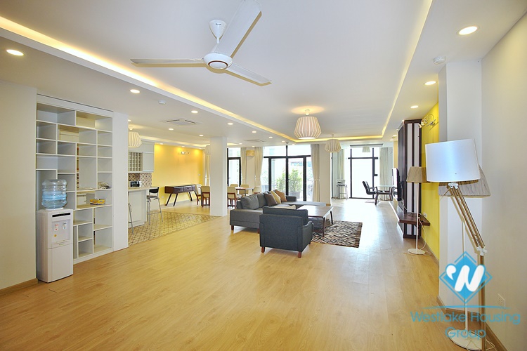Spacious 4 beds apartment for rent in To Ngoc Van street, Tay Ho