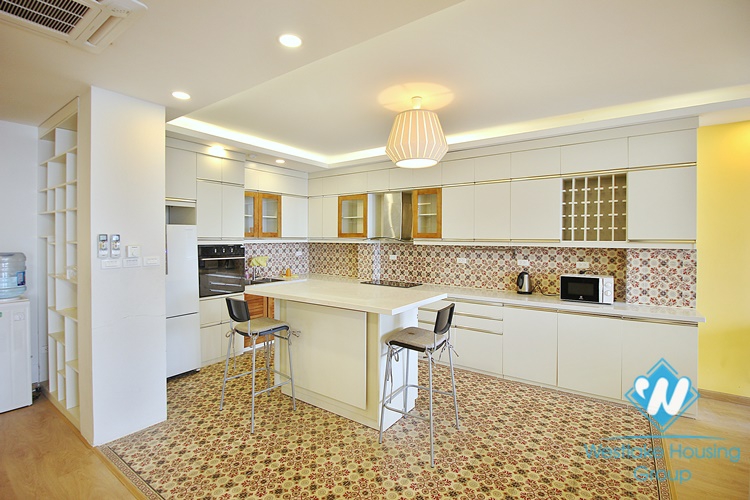 Spacious 4 beds apartment for rent in To Ngoc Van street, Tay Ho