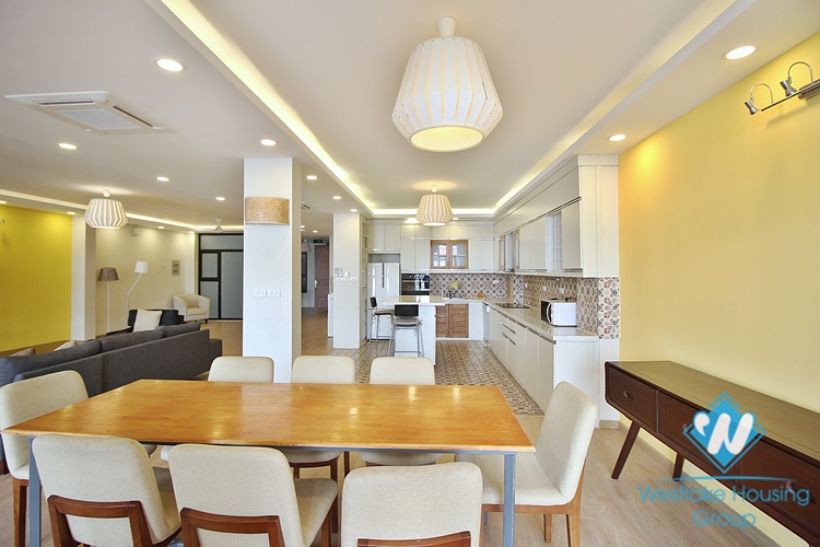 Spacious 4 beds apartment for rent in To Ngoc Van street, Tay Ho